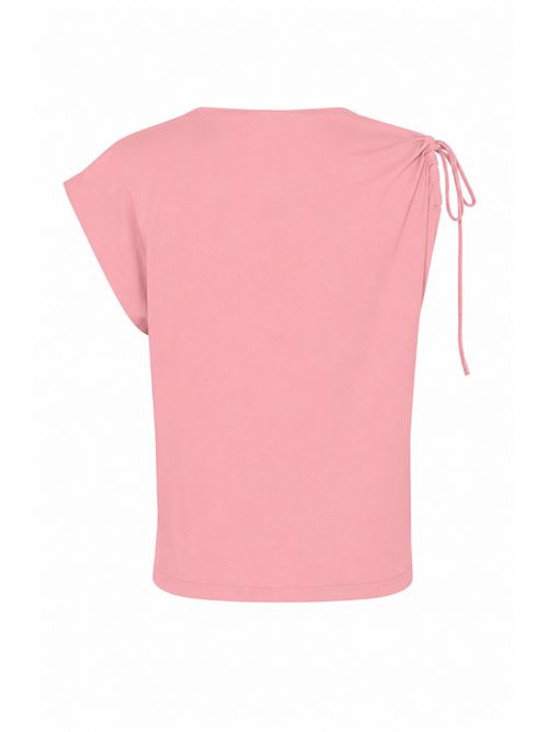 Top con collo asimmetrico in cotone stretch Rosa Alpha Studio | AD-6430C2015